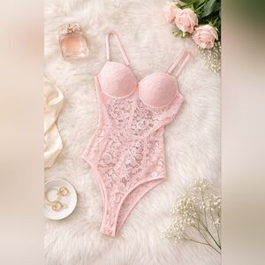 Light pink lace bodysuit